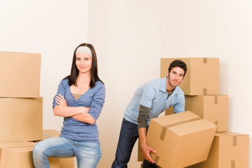 Team collaboration during a commercial move in Islington